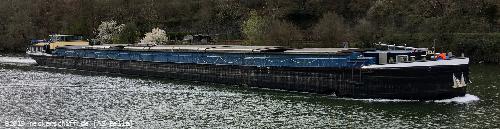 Bild: Das GMS Bella leer auf dem Rückweg von Stuttgart. Aufgenommen am 26. März 2019 am Neckar.