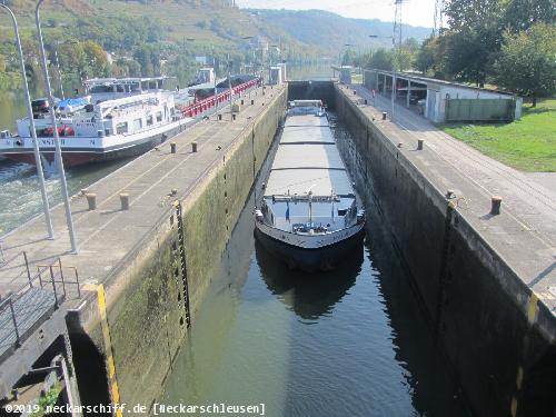 Bild: Neckarschleuse Neckarzimmern 2012.