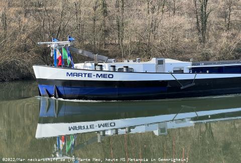 Bild: Die MS Marte Meo im März 2022 auf dem Neckar.